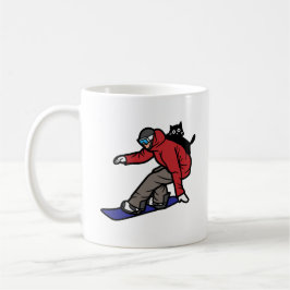Snowboarden mit meiner Katze Kaffeetasse