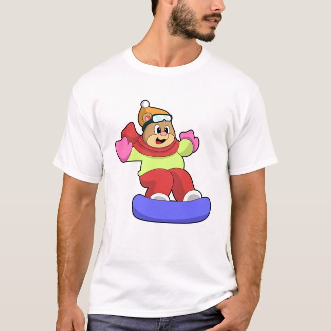 Snowboarden mit Snowboard T-Shirt (Vorderseite)