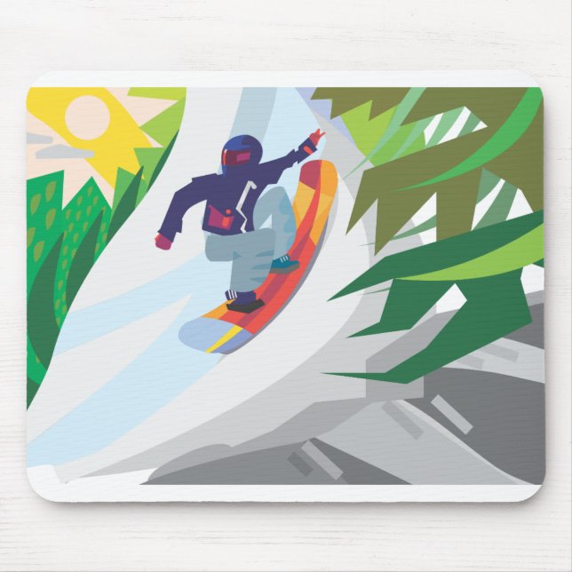 Snowboarden Mousepad (Vorne)