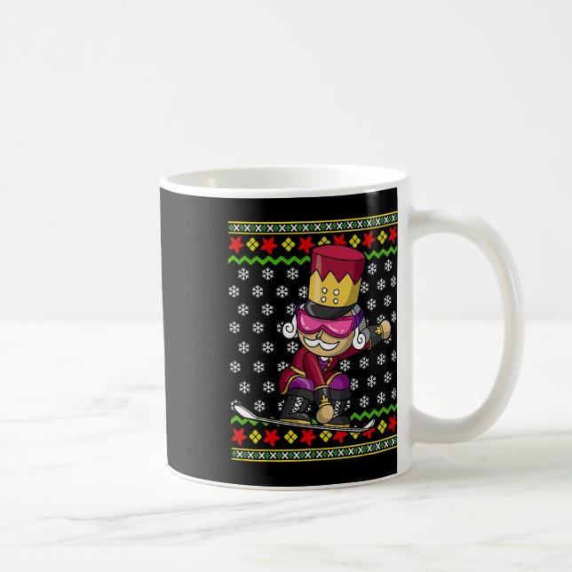 Snowboarden Nutcracker Snowboard Ugys Weihnachten Kaffeetasse (Rechts)