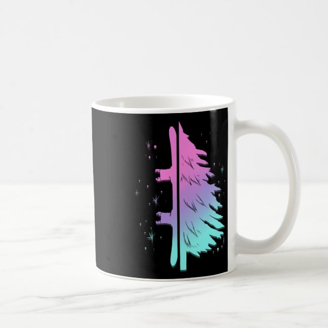 Snowboarden Pine Geschenk für Winterurlaub Snowboa Kaffeetasse (Rechts)