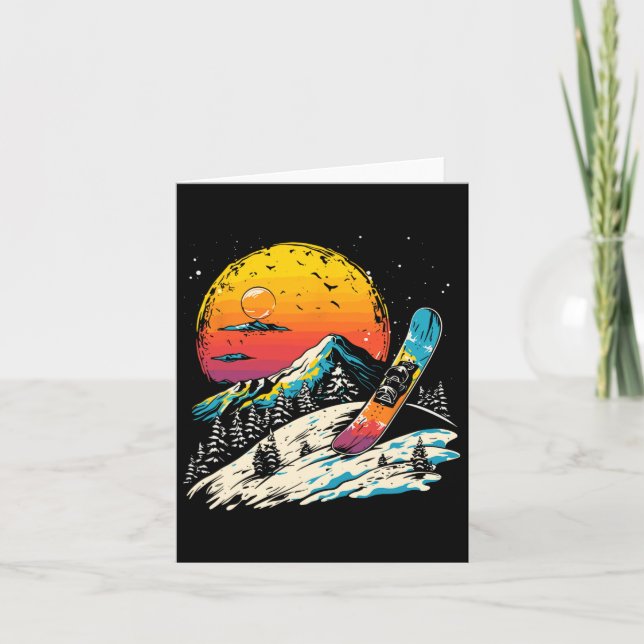 Snowboarden Portrait Wintersport Karte (Vorderseite)