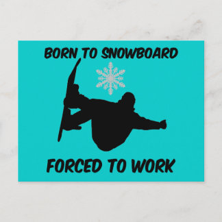 Snowboarden Postkarte