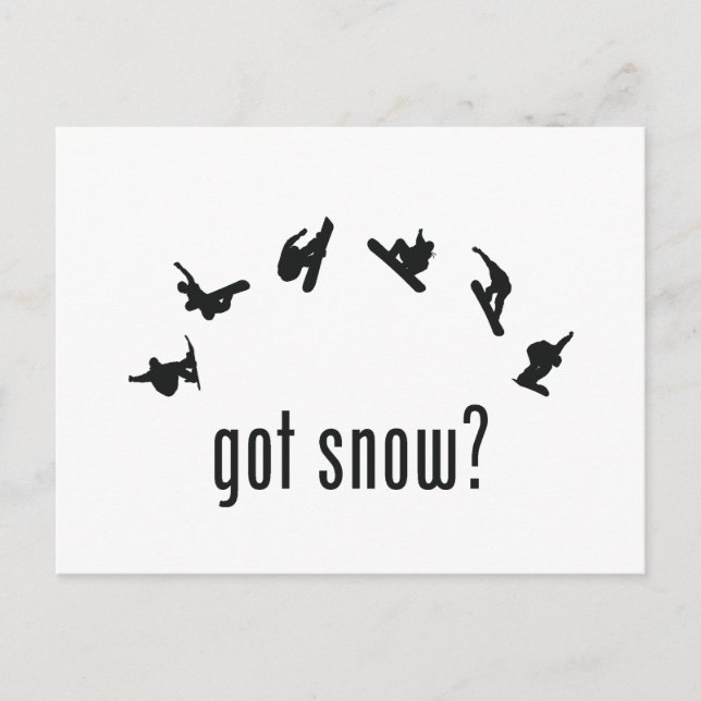 Snowboarden Postkarte (Vorderseite)