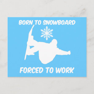 Snowboarden Postkarte