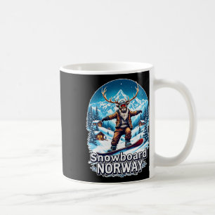 Snowboarden-Rentierabenteuer in Norwegen Kaffeetasse