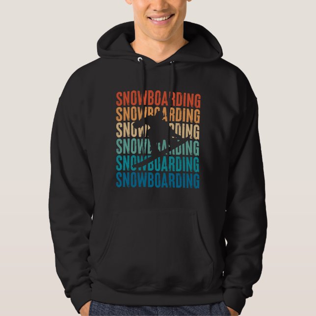 Snowboarden Retro-Geschenk für Snowboarder Hoodie (Vorderseite)