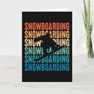 Snowboarden Retro-Geschenk für Snowboarder Karte