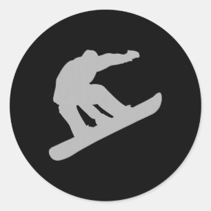 Snowboarden Runder Aufkleber