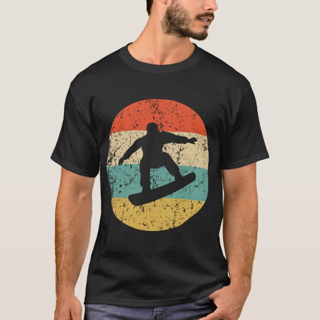 Snowboarden Shirt - Vintag Retro Snowboarder (Vorderseite)