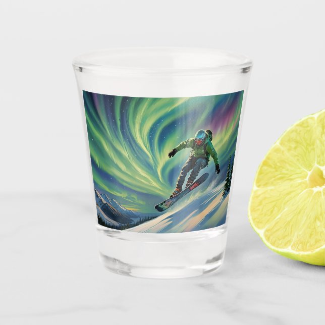 Snowboarden-Shootglas Schnapsglas (Vorderseite)