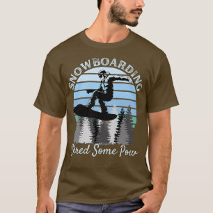Snowboarden Shred einige Coole Vintage blaue Sonne T-Shirt