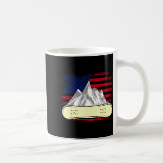 Snowboarden Skifahren Snowboard amerikanische Flag Kaffeetasse