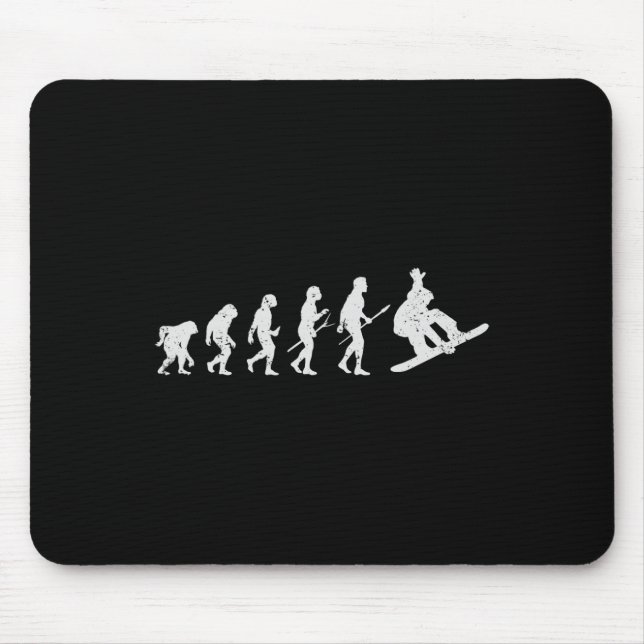 Snowboarden Skifahren Snowboarder Winter Funny Evo Mousepad (Vorne)