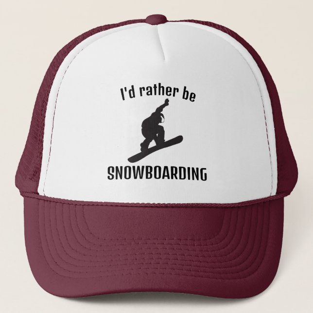 Snowboarden Snow Sports Design Hat Truckerkappe (Vorderseite)