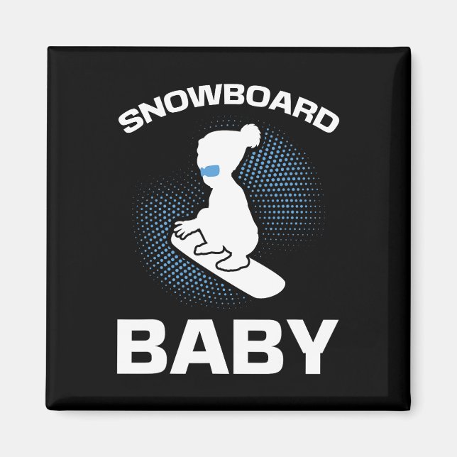Snowboarden Snowboard Ba Magnet (Vorne)