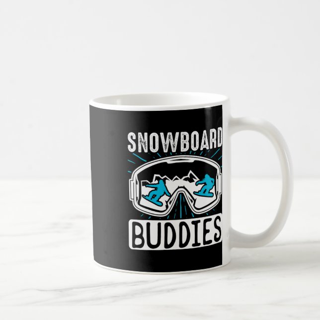Snowboarden Snowboard Buddies Kaffeetasse (Rechts)