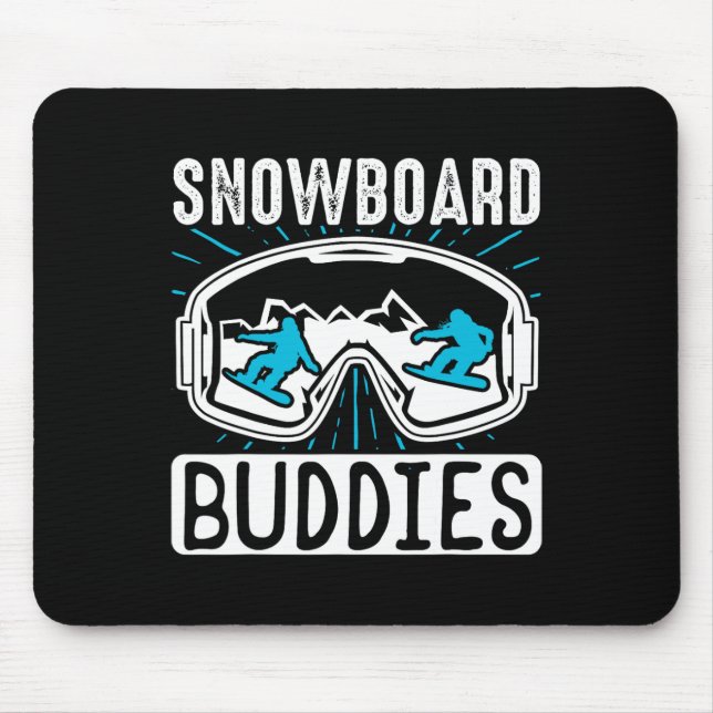Snowboarden Snowboard Buddies Mousepad (Vorne)