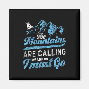 Snowboarden Snowboard Die Berge nennen eine Magnet