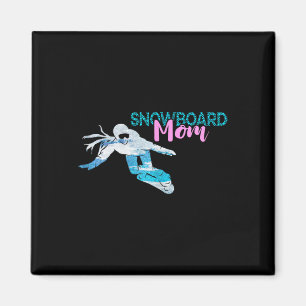 Snowboarden Snowboard Mama Crown Snowboarder Winte Magnet