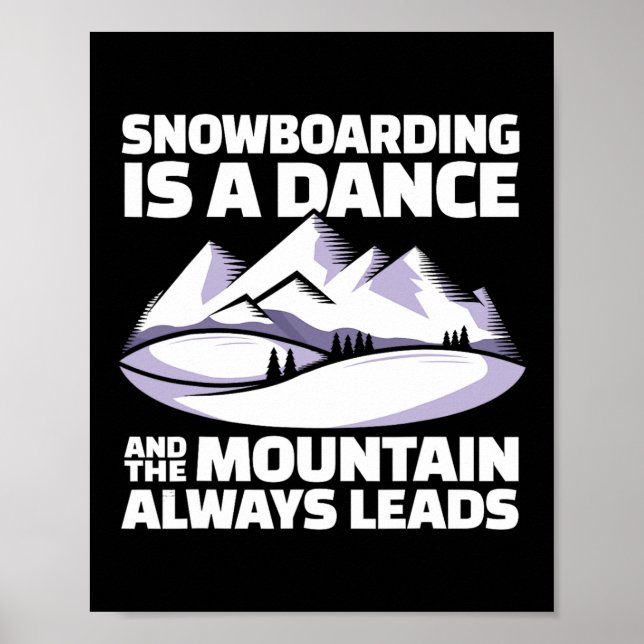 Snowboarden - Snowboard Poster (Vorne)