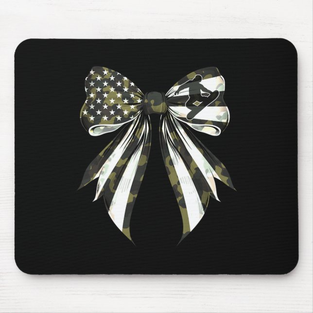 Snowboarden Snowboard Snowboarder 4. Juli Ame Mousepad (Vorne)