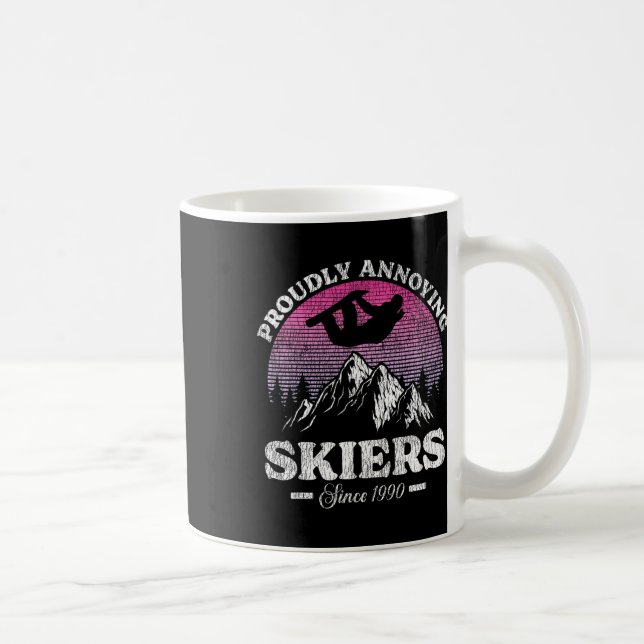 Snowboarden Snowboard Vintag Retro Stolz Annoy Kaffeetasse (Rechts)
