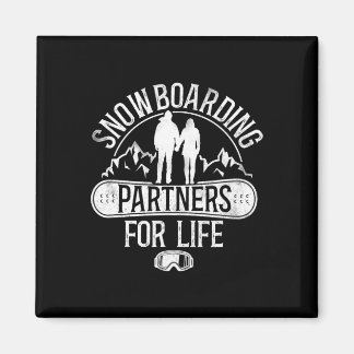 Snowboarden Snowboard Vintage Ehe Magnet