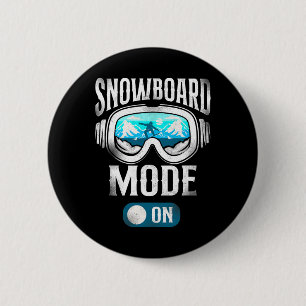 Snowboarden Snowboard Vintage Gläser Button