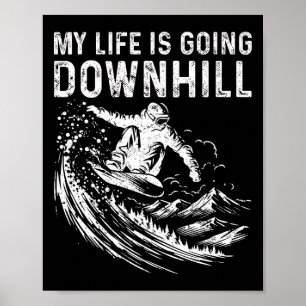 Snowboarden Snowboard Vintage Mein Leben Geht Den  Poster