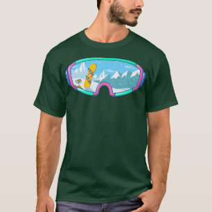 Snowboarden Snowboarder Schnee Brille Wintersport T-Shirt
