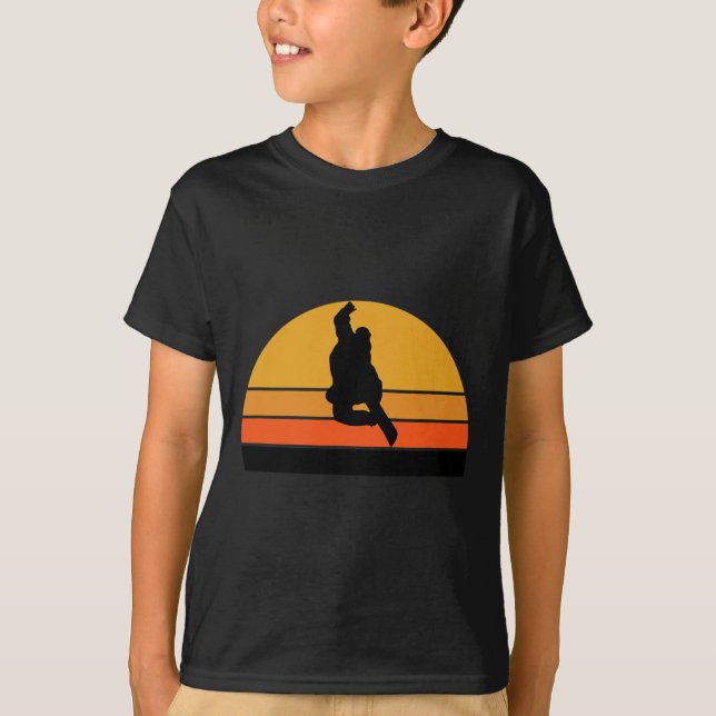Snowboarden Snowboarder Schneeschlitten Wintersonn T-Shirt (Vorderseite)