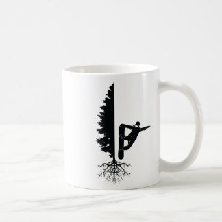 Snowboarden Snowborder Off Piste Tree 1 Kaffeetasse
