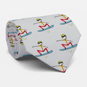 Snowboarden Stickman Krawatte