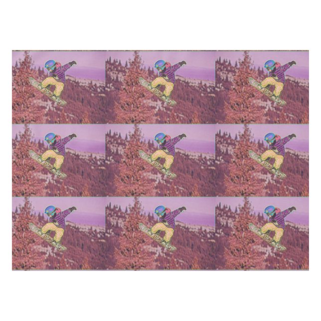 Snowboarden Tischdecke (Vorderseite (Horizontal))