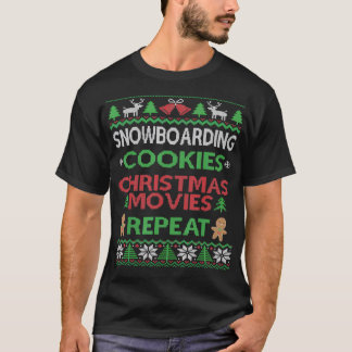 Snowboarden Uganda Weihnachtsdesign Funny Snowboar T-Shirt
