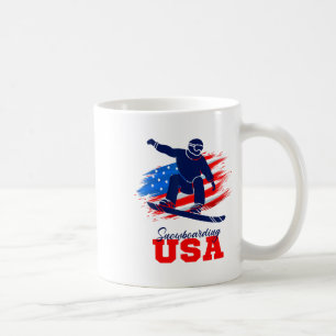 Snowboarden US Team American Flag Snowboard Spur Kaffeetasse