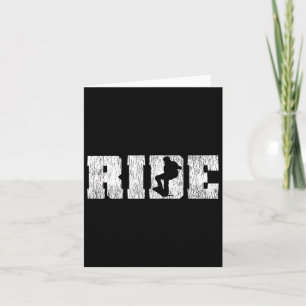 Snowboarden Vintager Reiten 1 Karte