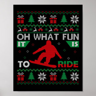 Snowboarden, was Spaß es macht Weihnachten U zu fa Poster