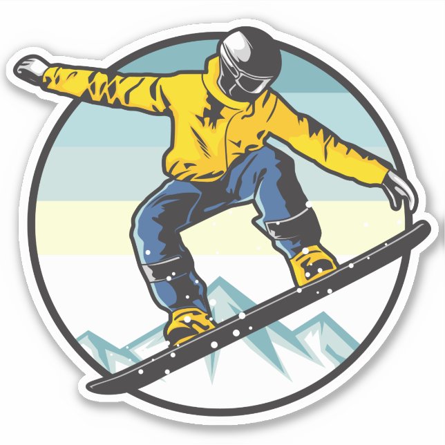 Snowboarder Aufkleber (Vorderseite)