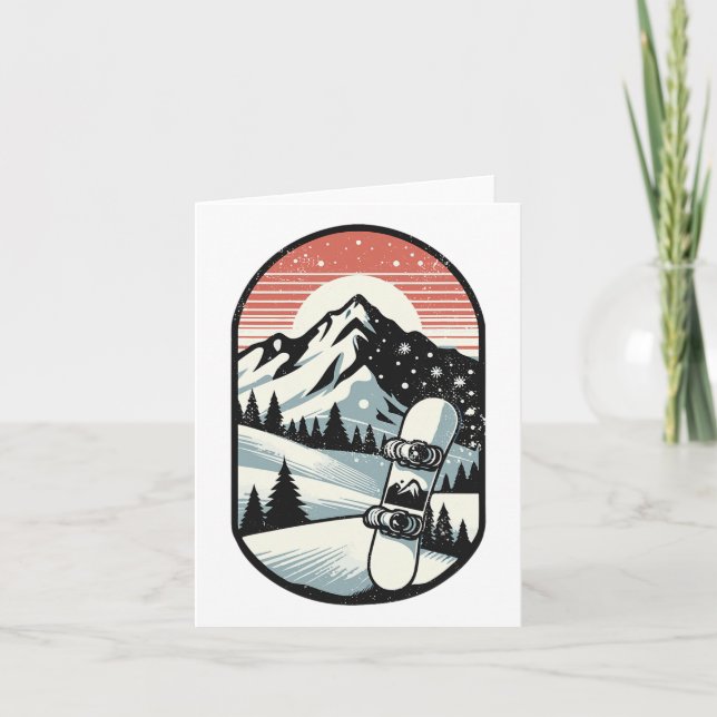 Snowboarder Bergwelt Snowboarder 1 Karte (Vorderseite)