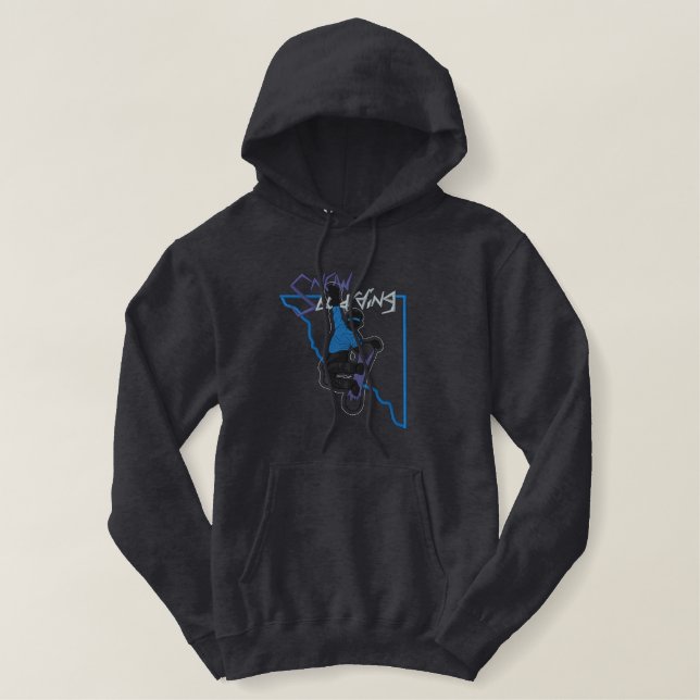 Snowboarder Bestickter Hoodie (Design vorne)