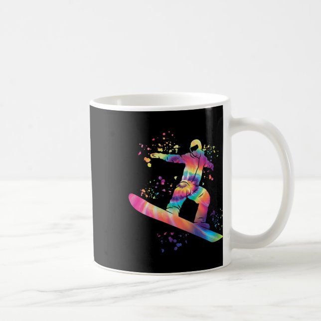Snowboarder Colorful Snowboard Snowboarden 10 Kaffeetasse (Rechts)