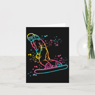 Snowboarder Colorful Snowboard Snowboarden 16 Karte
