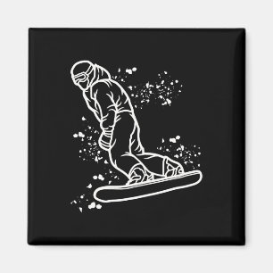 Snowboarder Colorful Snowboard Snowboarden 29 Magnet