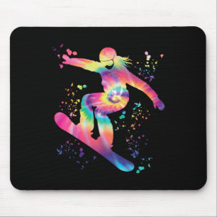 Snowboarder Colorful Snowboard Snowboarden Mousepad