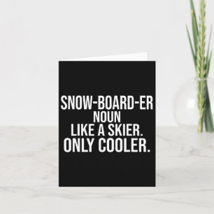 Snowboarder Definition Dictionary Funny Snowboard Karte