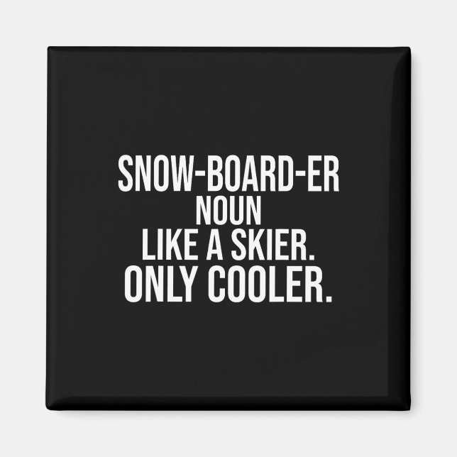 Snowboarder Definition Dictionary Funny Snowboard Magnet (Vorne)
