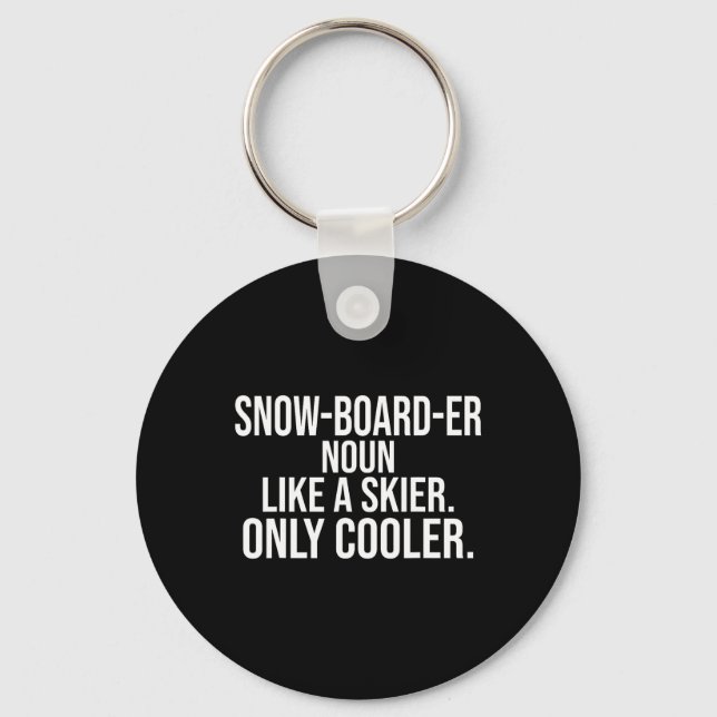 Snowboarder Definition Dictionary Funny Snowboard Schlüsselanhänger (Vorderseite)