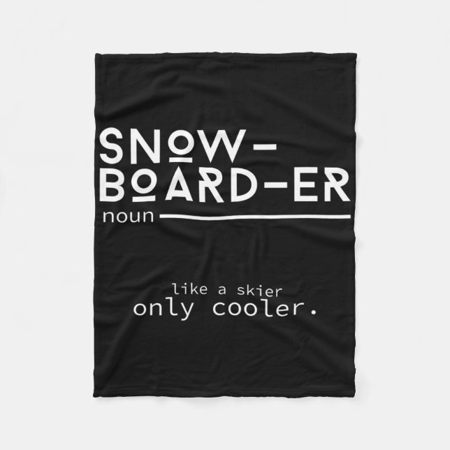 Snowboarder Definition Funny Snowboarding Winter S Fleecedecke (Vorderseite)